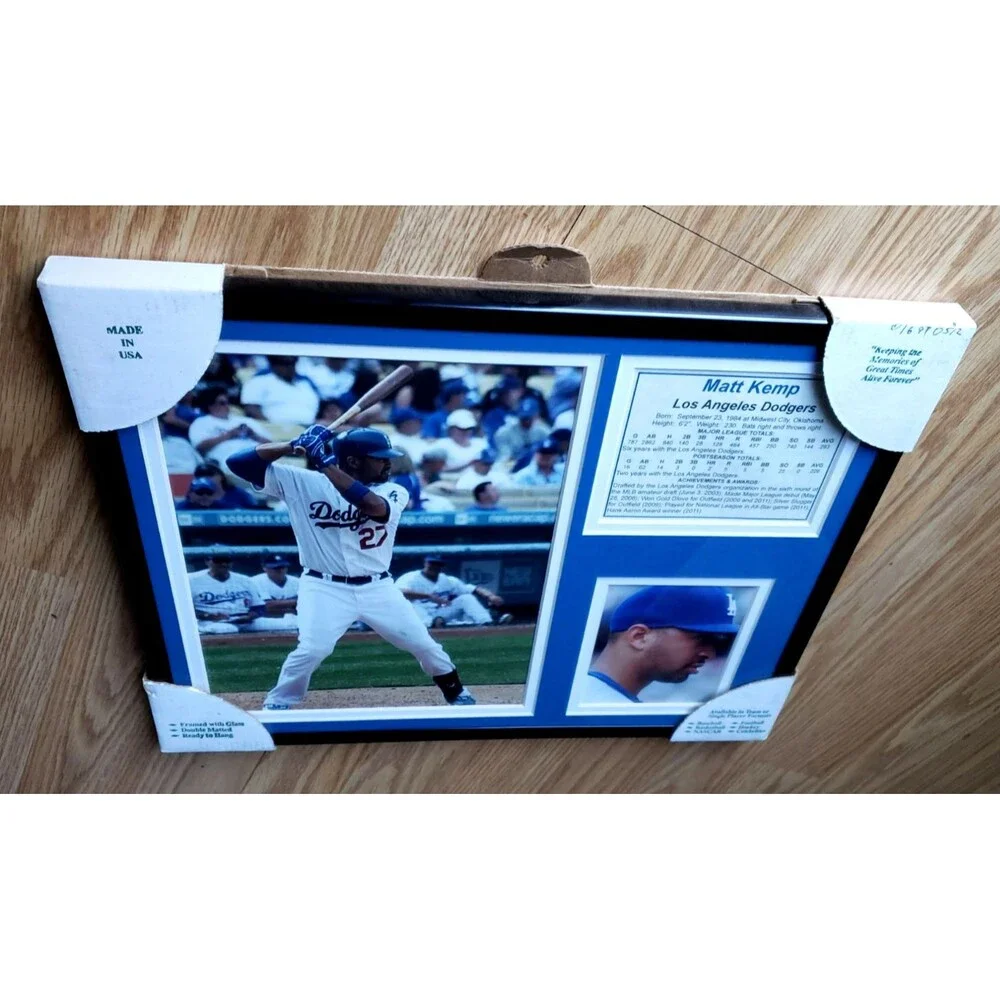 Los Angeles Dodgers MATT KEMP Framed Photos W/Glass Double Matted 14X11X3/4